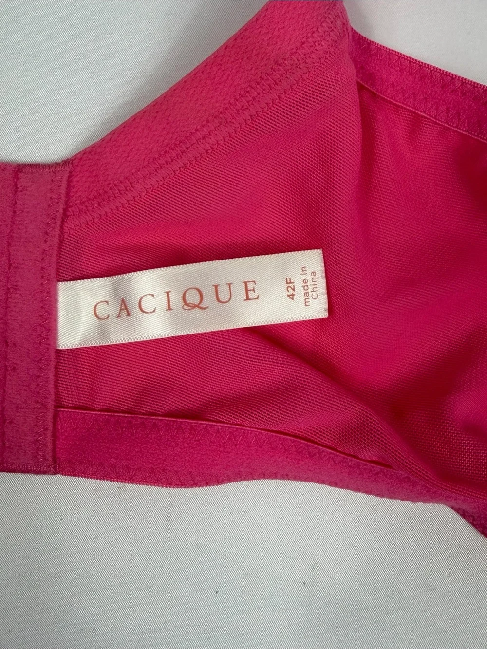Cacique Lane Bryant 42F Pink Lace Unlined Underwire Bra